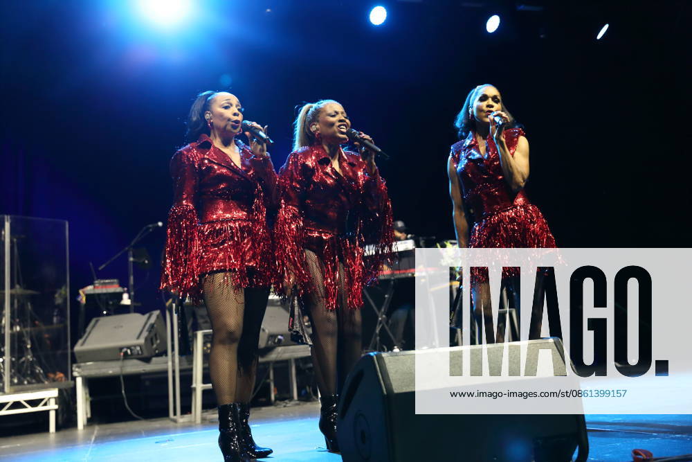 Terry Ellis, Maxine Jones und Cindy Herron, v.l., von der Band En Vogue bei einem Konzert in der Uber Eats Music Hall in Berlin, 12. Juli 2026. En Vogue Konzert Berlin