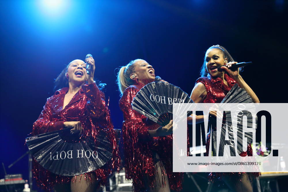Terry Ellis, Maxine Jones und Cindy Herron, v.l., von der Band En Vogue bei einem Konzert in der Uber Eats Music Hall in Berlin, 12. Juli 2026. En Vogue Konzert Berlin