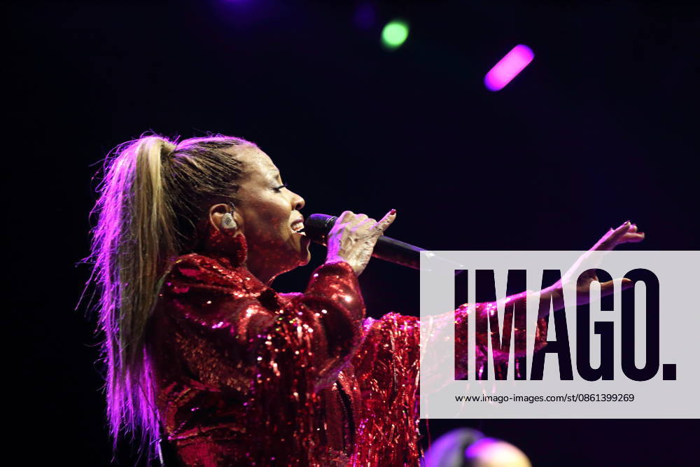 Maxine Jones von der Band En Vogue bei einem Konzert in der Uber Eats Music Hall in Berlin, 12. Juli 2026. En Vogue Konzert Berlin