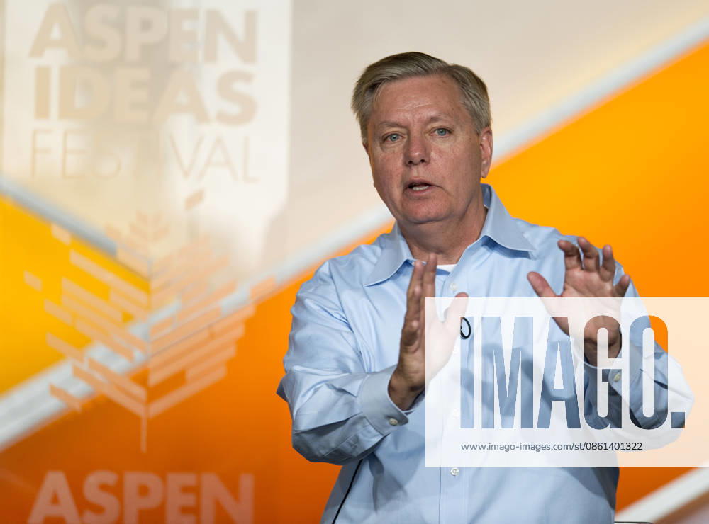Sen. LINDSEY GRAHAM (R-SC), who was elected to the Senate in 2002 and was a close political ally of President Trump, has died, his office confirmed early Sunday. He was 71. FILE PHOTO SHOT ON: June 29, 2015, Aspen, Colorado, USA: South Carolina Senator and presidential candidate LINDSEY GRAHAM speaks at the Aspen Ideas Festival. Aspen U.S. - ZUMAce6_ 20150629_zaf_ce6_038