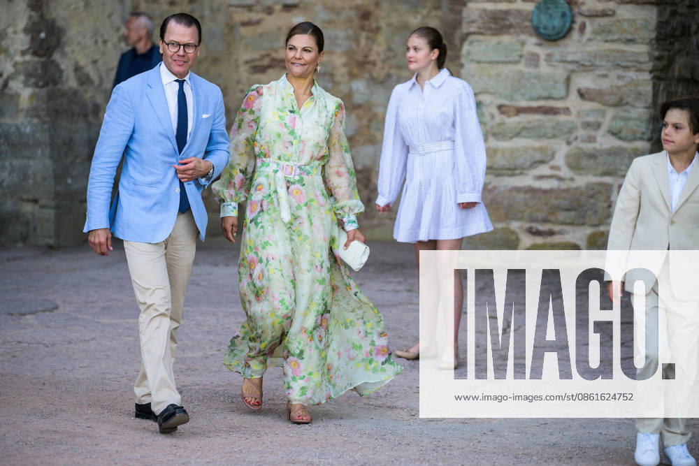 Prins Daniel, kronprinsessan Victoria, prinsessan Estelle och prins Oscar under utdelningen av Victoriapriset den 14 juli 2026 i Borgholm.