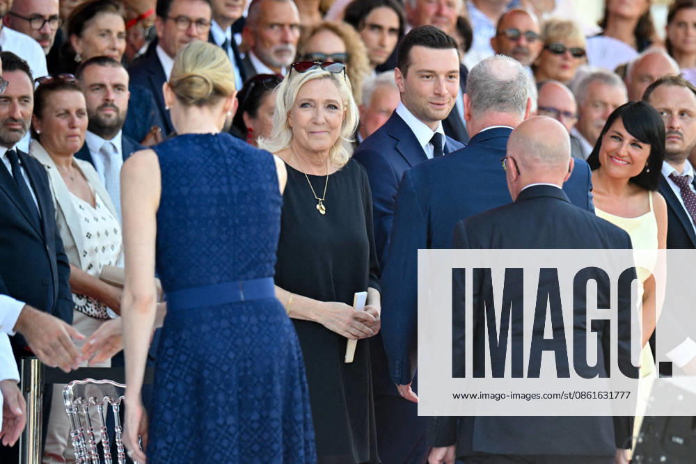 Pool Bestimage - Commemoration of tenth anniversary of the Nice bombing Princess Charlene of Monaco, Marine Le Pen, Jordan Bardella and Eric Ciotti, mayor of Nice, attend the ceremony to commemorate the tenth anniversary of the Nice bombing on July 14, 2026, which was a terrorist mass killing of Islamist inspiration with a truck-ramming attack on the evening of the national holiday on the Promenade des Anglais, killing 86 people and injuring 458, including adults, children and infants, and ending when the terrorist was shot by the police, marking the deadliest attack in the history of Nice and the second deadliest in France under the Fifth Republic. Photo by Bruno Bebert Pool ABACAPRESS.COM Nice France