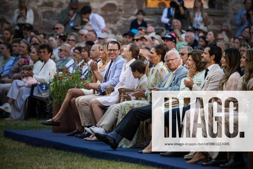 BORGHOLM, SWEDEN, July 14, 2026: Prince Daniel, Princess Estelle, Prince Oscar, Crown Princess Victoria, King Carl Gustaf, Queen Silvia, Prince Carl Philip, and Princess Sofia attended the Victoria Concert at the Borgholm Castle Ruins as part of the celebration of Crown Princess Victoria’s birthday on Öland xx