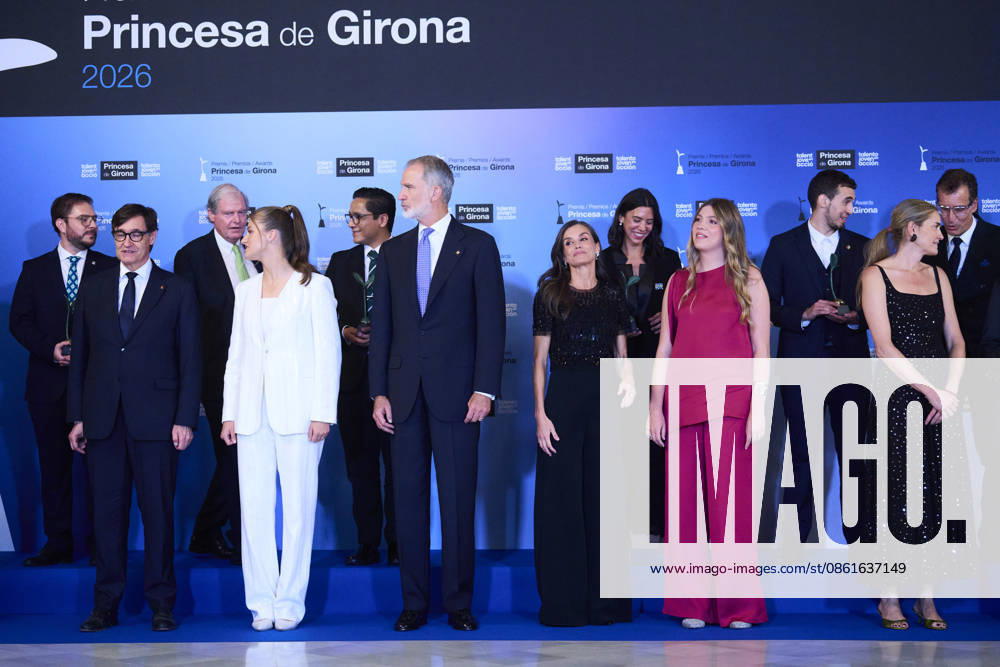 King Felipe VI of Spain, Queen Letizia of Spain, Crown Princess Leonor, Princess Sofia attends Princess of Girona awards ceremony at Gran Teatre del Liceu on July 14, 2026 in Barcelona, Spain Barcelona Spain - ZUMAg15_ 20260714_zaf_g15_085