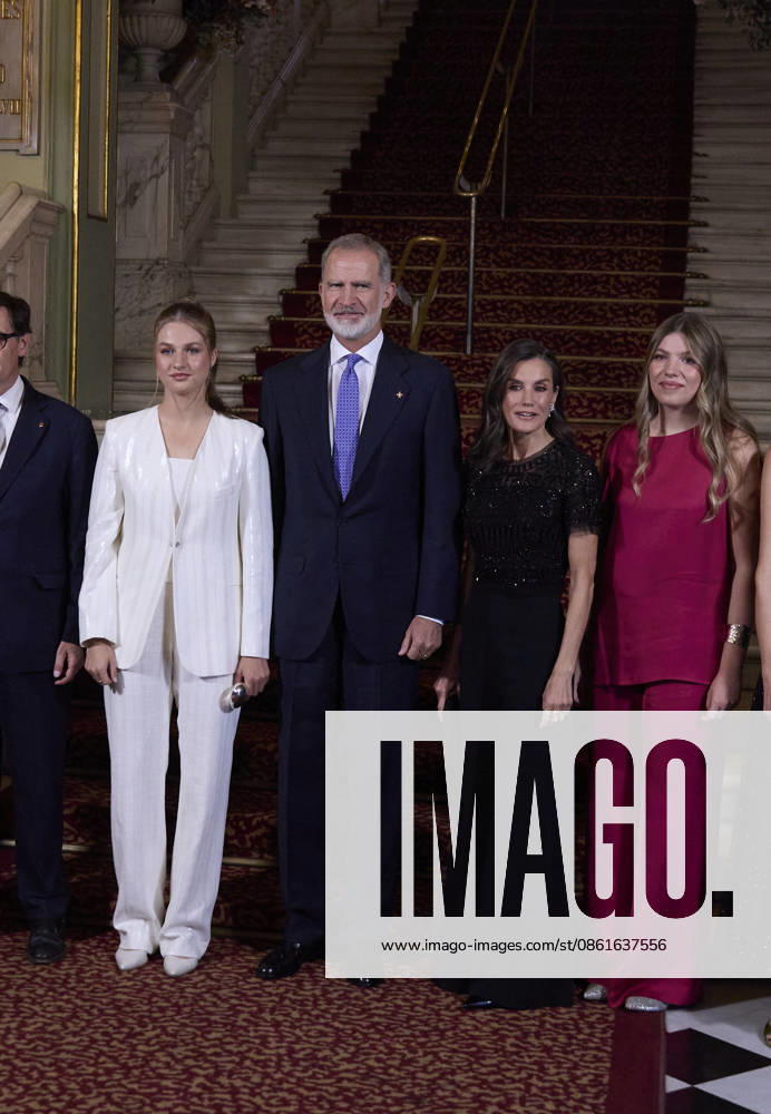 CROWN PRINCESS LEONOR of Spain, KING FELIPE VI of Spain, QUEEN LETIZIA of Spain and PRINCESS SOFIA of Spain attend the ‘Princesa De Gironaâ€⠢ Foundation Awards Barcelona Spain - ZUMAc260 20260714_zep_c260_006