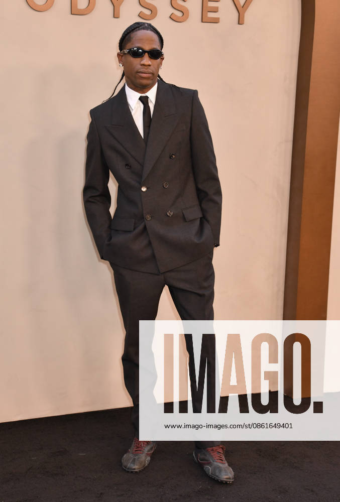 NEW YORK, NY - JULY 14: Travis Scott at the Premiere of The Odyssey on July 14, 2026 at AMC Lincoln Square in New York City.