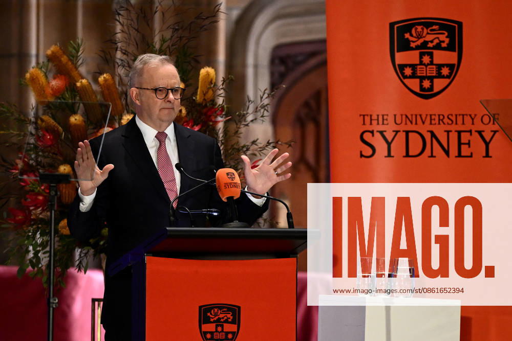 ANTHONY ALBANESE AI SPEECH, Australian Prime Minister Anthony Albanese deklivers a speech titled AI in Australias Interests at The University of Sydney, Wednesday, July 15, 2026. ( NO ARCHIVING SYDNEY NEW SOUTH WALES AUSTRALIA