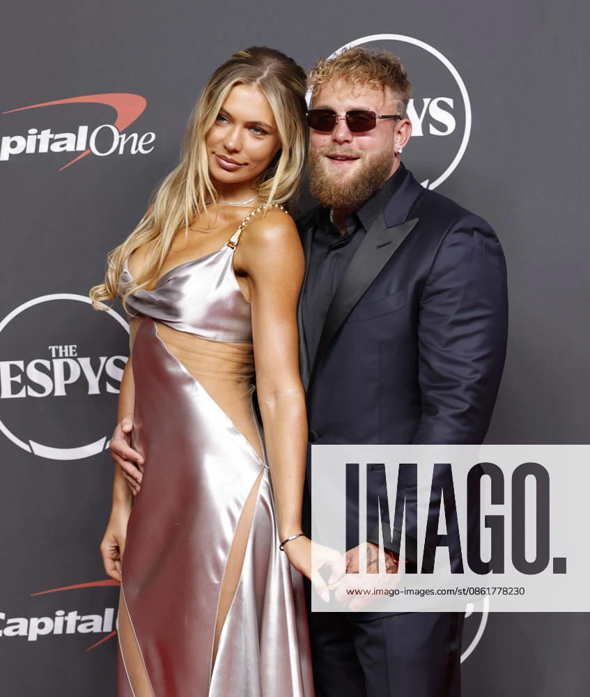 Jutta Leerdam and Jake Paul arrives on the red carpet at the 2026 ESPY Awards at David H. Koch Theater at Lincoln Center on Wednesday, July 15, 2026 in New York City. NYP20260715151 JOHNxANGELILLO