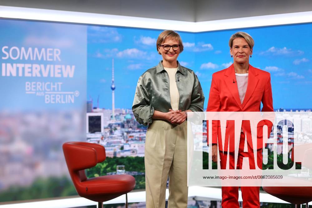 KW29 Berlin, Deutschland, 19.07.2026: ARD-Hauptstadtstudio: Sommerinterview: Grünen-Chefin Franziska Brantner im Interview mit Anna Engelke