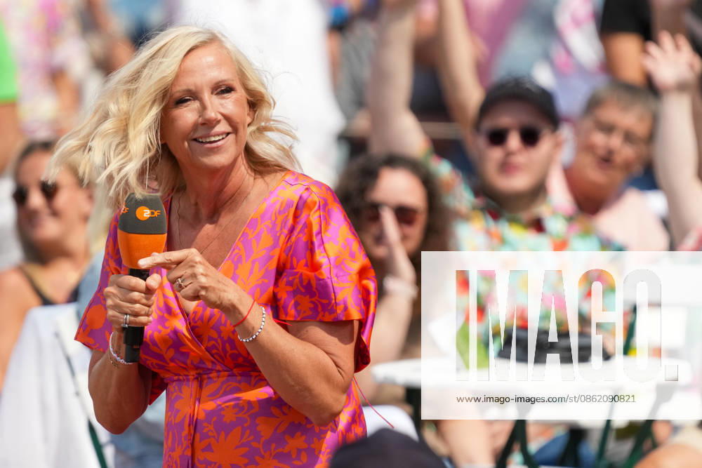Entertainment Themen der Woche KW29 ZDF-Fernsehgarten 2026. Andrea (Kiwi) Kiewel im ZDF Fernsehgarten mit dem Motto Mallorca-Party am 19.07.2026 in Mainz. Mainz ZDF Fernsehgarten Rheinland-Pfalz
