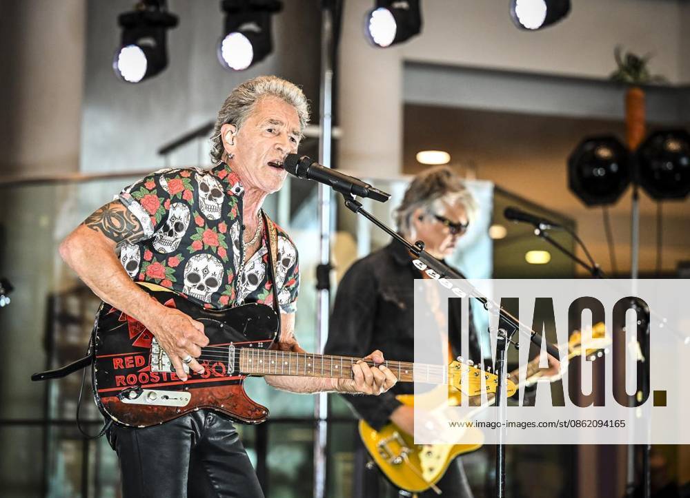 Peter Maffay und Band auf der Bühne am Sonntag, dem 19 07 2026. Benefizkonzert im Möbelhaus XXXLutz , Peter Maffay gibt ein Konzert und Nelson Müller kocht in der Küchenabteilung. Sämtliche Einnahmen spendet XXXLutz je zur Hälfte an die Peter Maffay Stiftung und die Aktion Immer Satt des Kinder- und Jugendtisch e.V. Deutschland NRW Essen