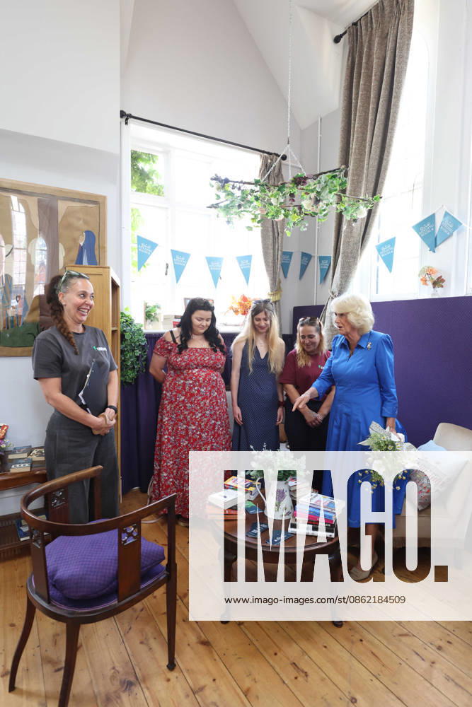 Royal visit to Emmaus Norfolk and Waveney Queen Camilla meeting companions during a visit to Emmaus Norfolk and Waveney charity in Bungay, Norfolk, which offers a home, work opportunities and support to people experiencing homelessness. Picture date: Monday July 20, 2026. PA Photo., Credit:Chris Radburn PA ROTA - B68 Avalon UK, Bungay