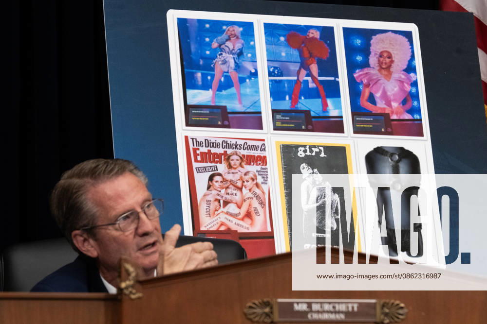 Examining the Smithsonian s Efforts to Reshape the Past UNITED STATES - JULY 21: Chairman Tim Burchett, R-Tenn., displays pictures from the Smithsonian exhibit Entertainment Nation, while questioning Anthea Hartig, director of the Smithsonian Institute s National Museum of American History, during the House Oversight and Government Reform Delivering on Government Efficiency Subcommittee hearing titled Rewriting American History: Examining the Smithsonian s Efforts to Reshape the Past, in Rayburn building on Tuesday, July 21, 2026. (Tom Williams CQ Roll Call) Washington DC United States
