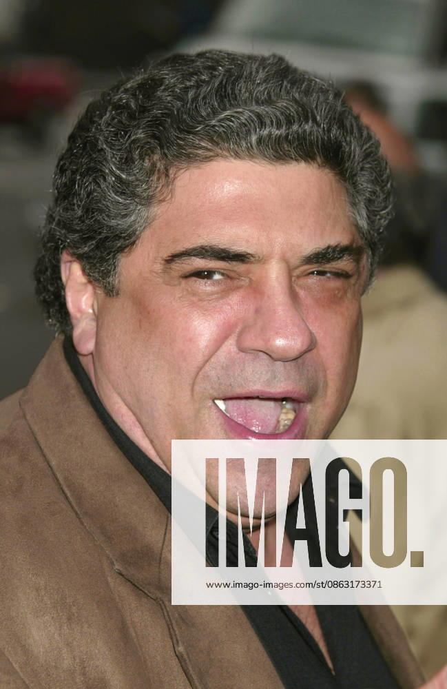 **FILE PHOTO** Vincent Pastore Has Passed Away. Vincent Pastore at a screening of Sinbad Legend of the Seven Seas? at Beekman Theatre in New York City on June 17, 2003. Photo