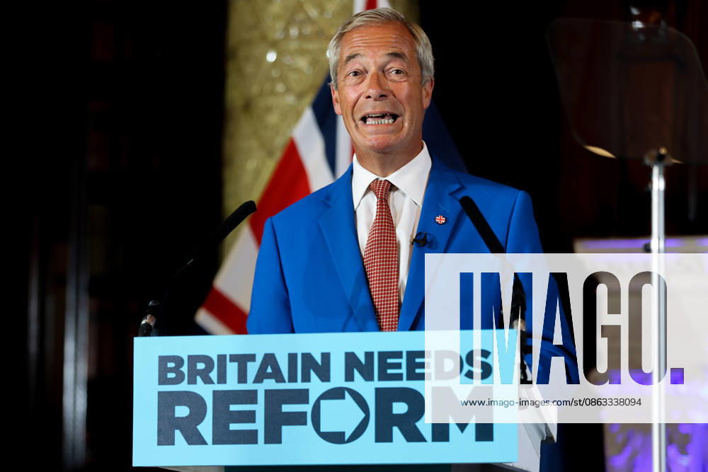 Reform UK leader Nigel Farage speaks during the launch of Operation Fortress at the partys press conference. London United Kingdom - ZUMAs197 20260803_aaa_s197_144