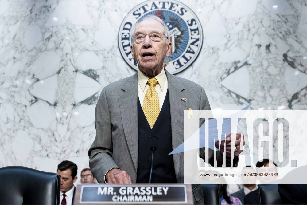 U.S. Senator CHUCK GRASSLEY (R-IA) speaking at a hearing of the Senate Judiciary Committee at the U.S. Capitol in Washington, DC. Washington USA - ZUMAb161 20260805_aap_b161_027