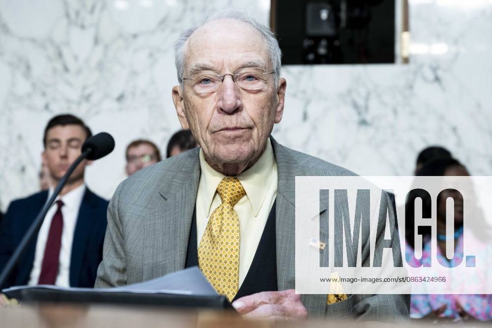 U.S. Senator CHUCK GRASSLEY (R-IA) at a hearing of the Senate Judiciary Committee at the U.S. Capitol in Washington, DC. Washington USA - ZUMAb161 20260805_aap_b161_028