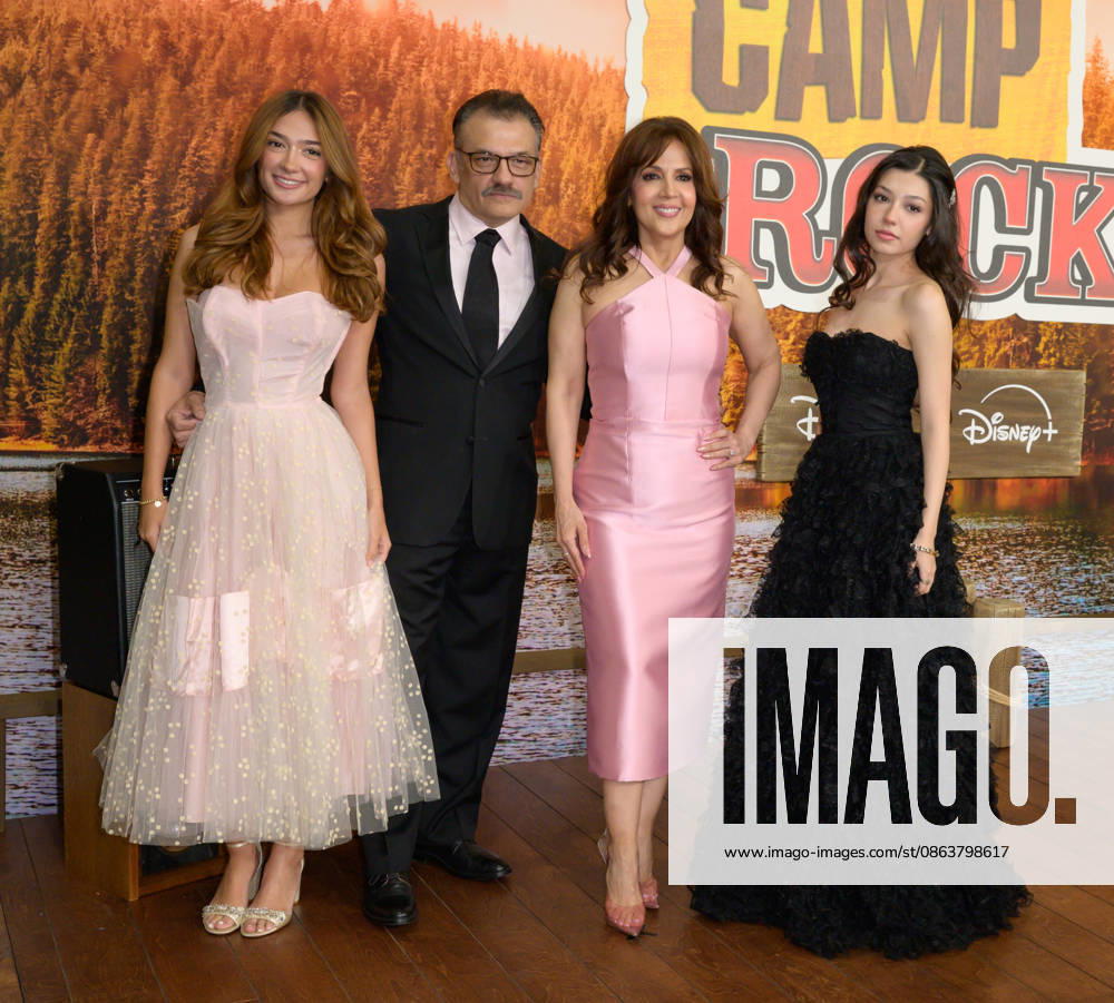 BURBANK, USA August 10, 2026 Madeline Barrera, David Barrera, Maria Canals Barrera, and Bridget Barrera at the world premiere of Disney’s Camp Rock 3 at the Walt Disney Studio Lot. Photo by Paul Smith, Featureflash 458817, August 10, 2026, Burbank, CA