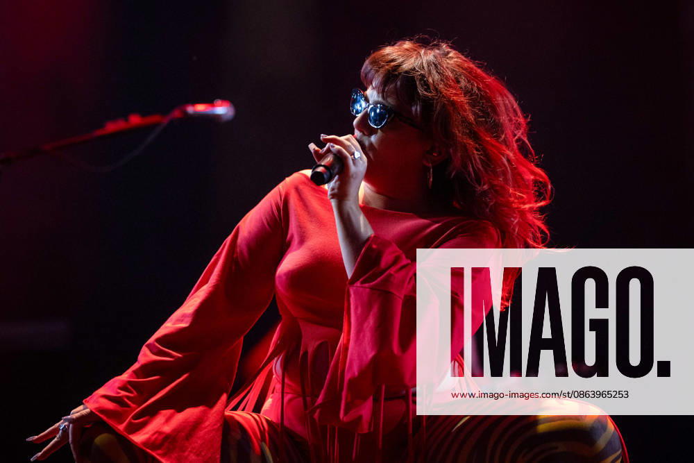 CMAT live at Vodafone Stage during Vodafone Paredes de Coura in Paredes de Coura, Portugal - 12 AUG 2026. Irish singer songwriter, Ciara Mary?Alice Thompson aka CMAT seen performing on the Vodafone Stage during Vodafone Paredes de Coura. Paredes de Coura Portugal