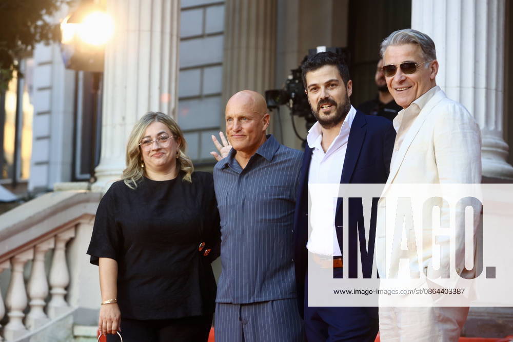 Sarajevo, BiH, 180826. National Theater. Actor Woody Harrelson with Emira Nusevic, Jovan Marjanovic and Goran Visnjic on the Red Carpet of the fifth evening of the 32nd Sarajevo Film Festival. Photo: Antonio Balic CROPIX