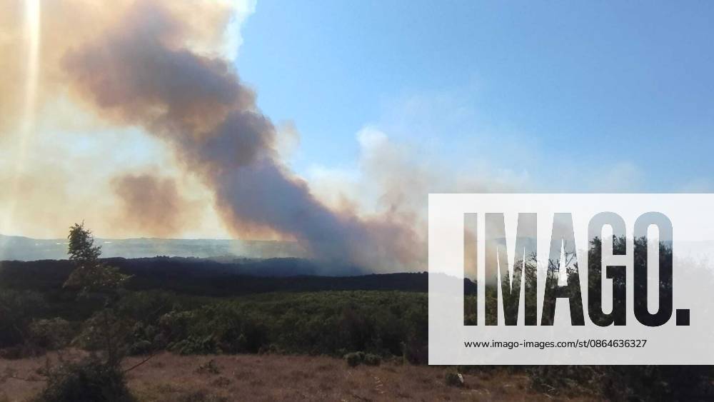 Forest fire in Kocaeli KOCAELI, TURKIYE - AUGUST 23: A view of a forest fire as firefighting teams respond with ground and aerial interventions in Kocaeli, Turkiye, on August 23, 2026. Fatih Gurbuz Anadolu Kocaeli Turkey. Editorial use only. Please get in touch for any other usage.