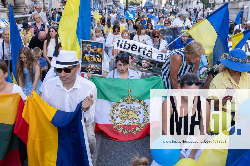 IPA87735340 - Rally in Rome to mark the anniversary of Ukraine s independence