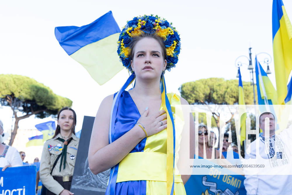 IPA87735424 - Rally in Rome to mark the anniversary of Ukraine s independence
