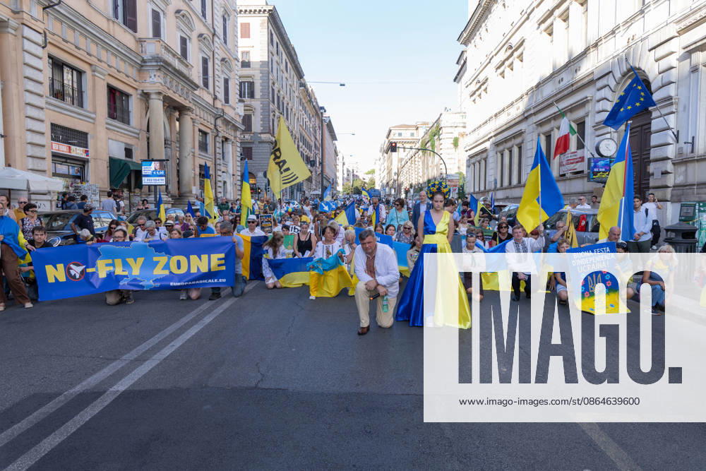 IPA87735334 - Rally in Rome to mark the anniversary of Ukraine s independence
