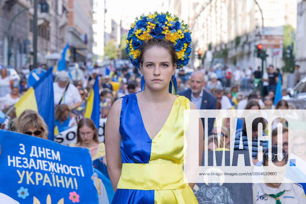 IPA87735335 - Rally in Rome to mark the anniversary of Ukraine s independence