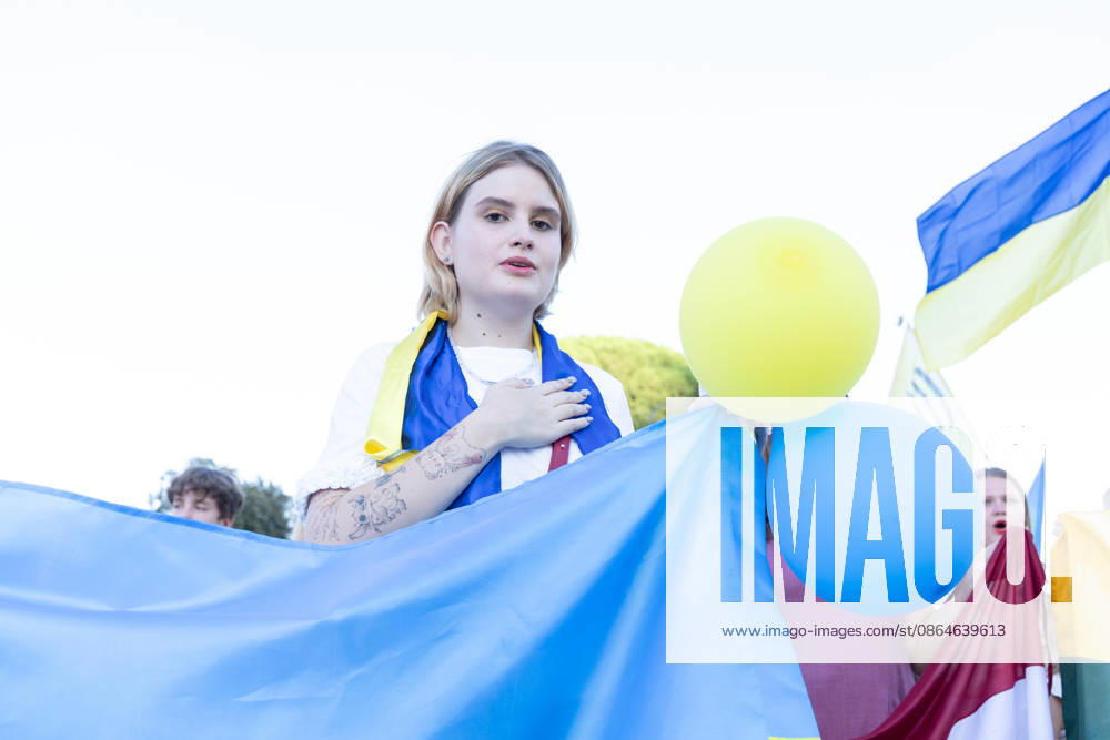 IPA87735452 - Rally in Rome to mark the anniversary of Ukraine s independence