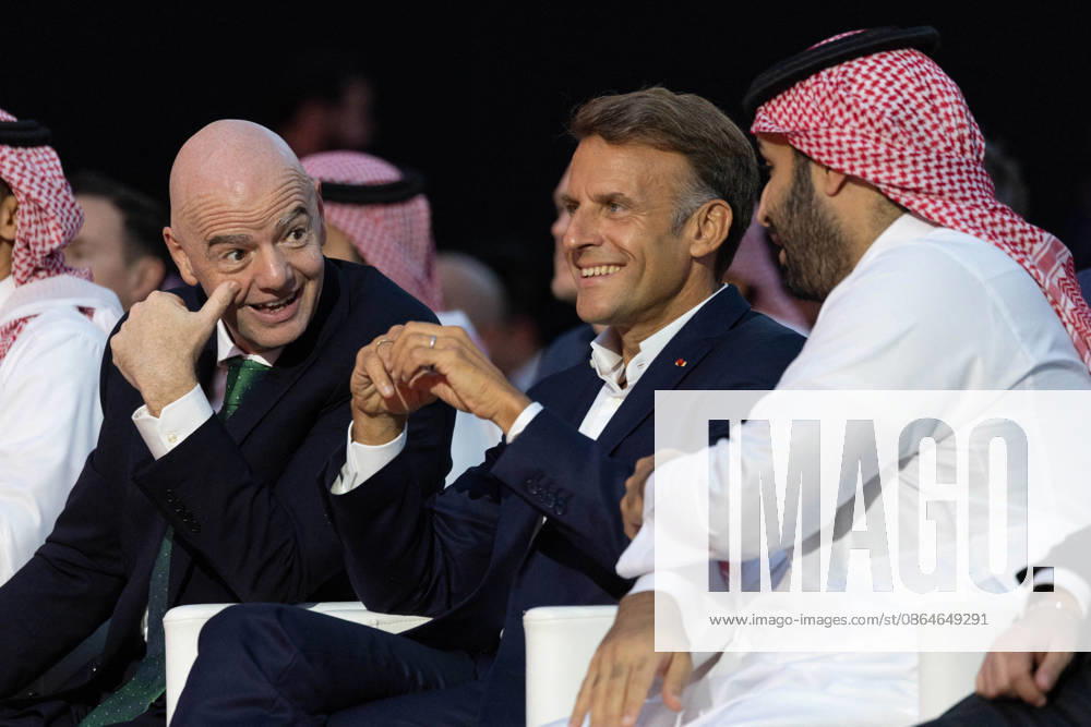 French President Emmanuel Macron, Saudi Arabia s Crown Prince Mohammed bin Salman (MBS), and FIFA President Gianni Infantino attend the closing ceremony of the Esports World Cup at the Grand Palais in Paris, France, on August 23, 2026. Raphael Lafargue, Pool Bestimage, Paris, France