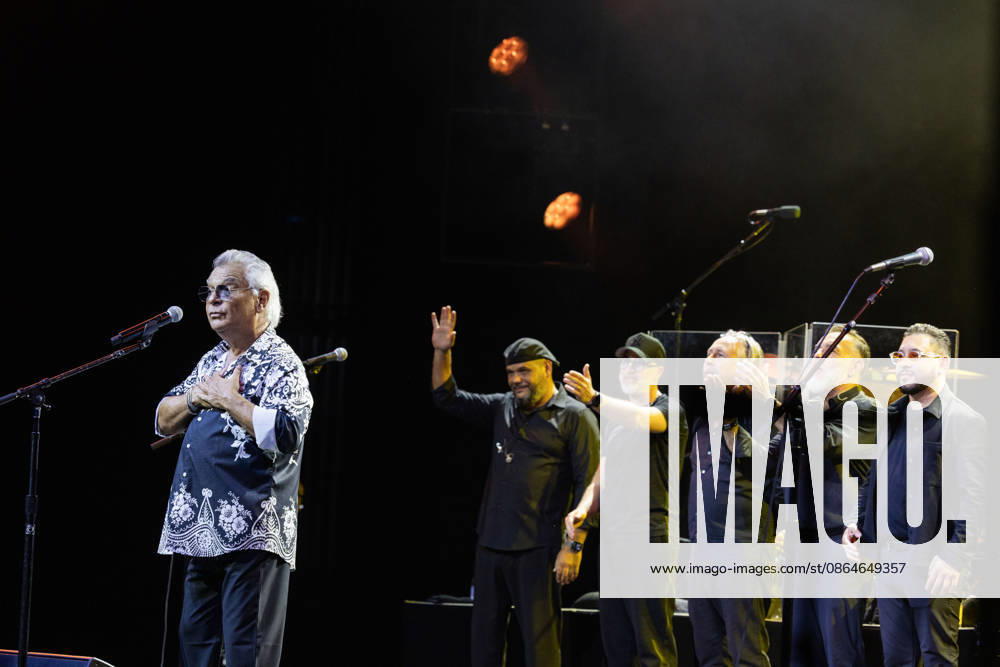 Founder and lead singer Nicolas Reyes of the Gipsy Kings and his band perform their high-energy fusion of flamenco, rumba, salsa, and pop, featuring iconic songs, at the Filene Center at Wolf Trap in Vienna, Virginia, on Sunday, August 23, 2026. Vienna USA - ZUMAkh2_ 20260823_znp_kh2_020
