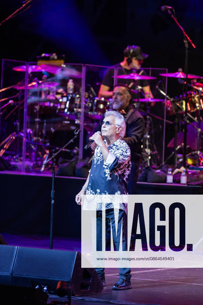 Founder and lead singer Nicolas Reyes of the Gipsy Kings and his band perform their high-energy fusion of flamenco, rumba, salsa, and pop, featuring iconic songs, at the Filene Center at Wolf Trap in Vienna, Virginia, on Sunday, August 23, 2026. Vienna USA - ZUMAkh2_ 20260823_znp_kh2_030