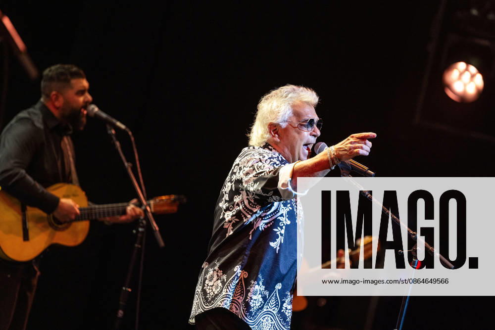 Founder and lead singer Nicolas Reyes of the Gipsy Kings and his band perform their high-energy fusion of flamenco, rumba, salsa, and pop, featuring iconic songs, at the Filene Center at Wolf Trap in Vienna, Virginia, on Sunday, August 23, 2026. Vienna USA - ZUMAkh2_ 20260823_znp_kh2_003