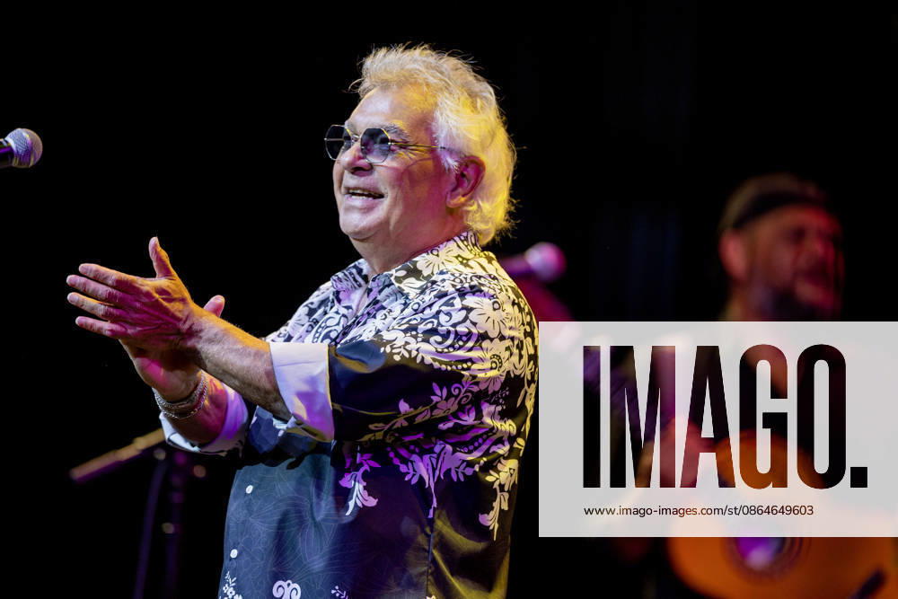 Founder and lead singer Nicolas Reyes of the Gipsy Kings and his band perform their high-energy fusion of flamenco, rumba, salsa, and pop, featuring iconic songs, at the Filene Center at Wolf Trap in Vienna, Virginia, on Sunday, August 23, 2026. Vienna USA - ZUMAkh2_ 20260823_znp_kh2_050