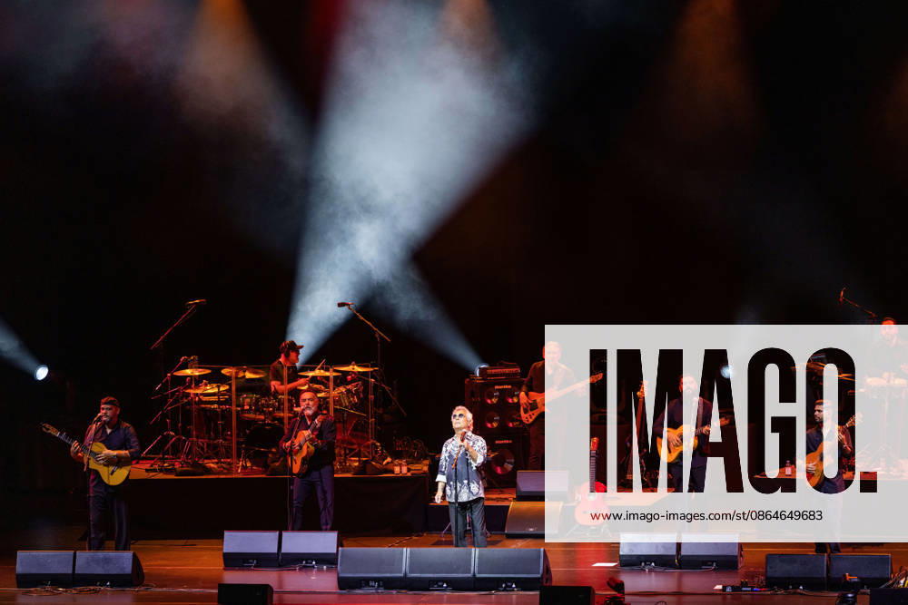 Founder and lead singer Nicolas Reyes of the Gipsy Kings and his band perform their high-energy fusion of flamenco, rumba, salsa, and pop, featuring iconic songs, at the Filene Center at Wolf Trap in Vienna, Virginia, on Sunday, August 23, 2026. Vienna USA - ZUMAkh2_ 20260823_znp_kh2_009