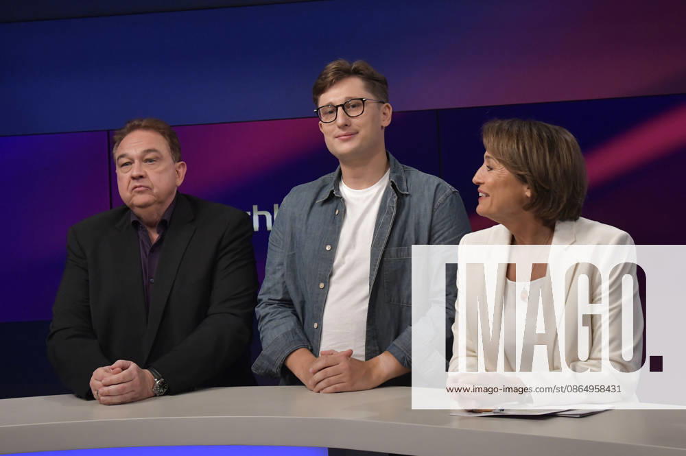 Oliver Kalkofe, Philipp Türmer und Sandra Maischberger in der ARD-Talkshow maischberger im Studio Berlin Adlershof. Berlin