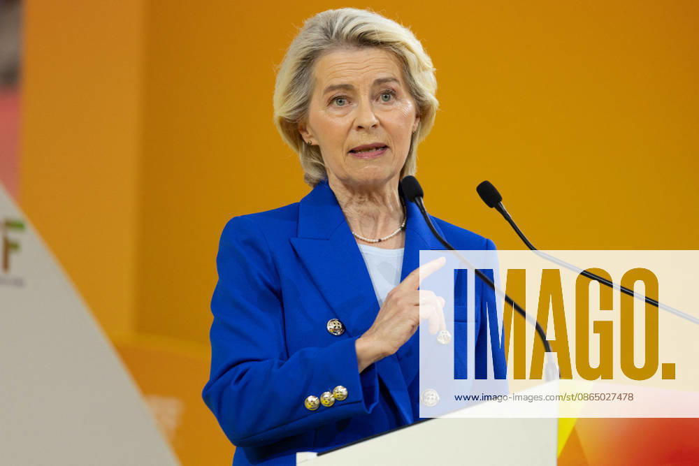 Second day of La REF 2026 meeting - Paris European Commission President Ursula von der Leyen during the La REF 2026 meeting of French entrepreneurs, organised by the MEDEF, France s main employers federation, at the Roland-Garros venue in Paris on August 27, 2026. Photo by Raphael Lafargue ABACAPRESS.COM Paris France