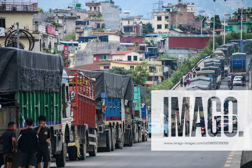 Trucks and other vehicles remain stranded along the Kalankiâ€Thankotâ€Nagdhunga route in Kathmandu, Nepal, on August 27, 2026, as major highways remain closed following devastating flash floods and landslides. The stranded vehicles have occupied multiple lanes along the road, causing traffic congestion and further disrupting movement in the area. The floods swept through Rasuwa and other parts of central Nepal before surging downstream along the Trishuli and Narayani river systems, damaging roads, bridges, settlements and other infrastructure. The Nagdhungaâ€Muglin route, a key road connection between Kathmandu and other parts of the country, has been closed, disrupting the movem - ZUMAs330 20260827_zsp_s330_016