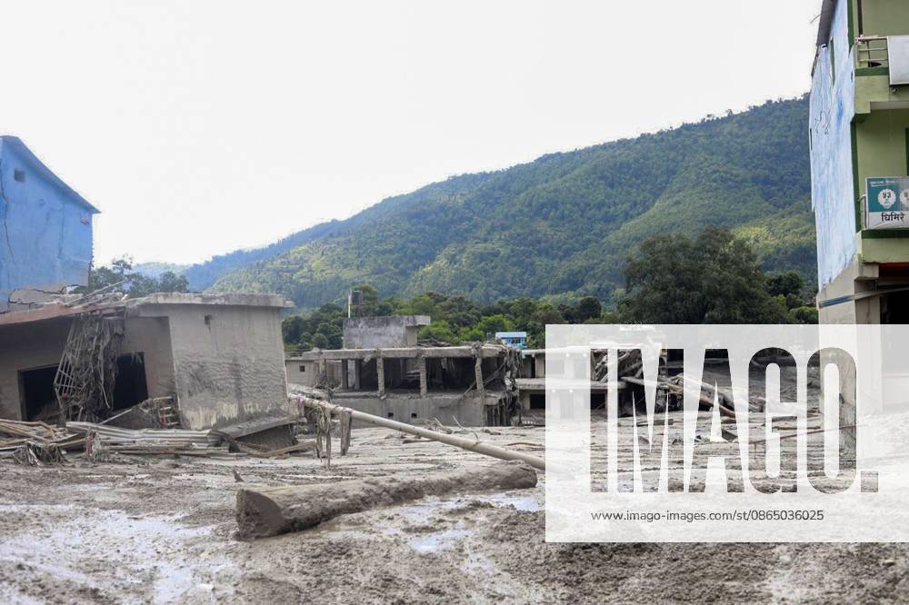 Flood damage reported in Nuwakot, Nepal NUWAKOT, NEPAL, AUGUST 26, 2026: Houses and other structures in Trishuli Devighat Bazaar, Nuwakot, are seen damaged following flooding in the Bhotekoshi River in Rasuwa. Nuwakot Nepal