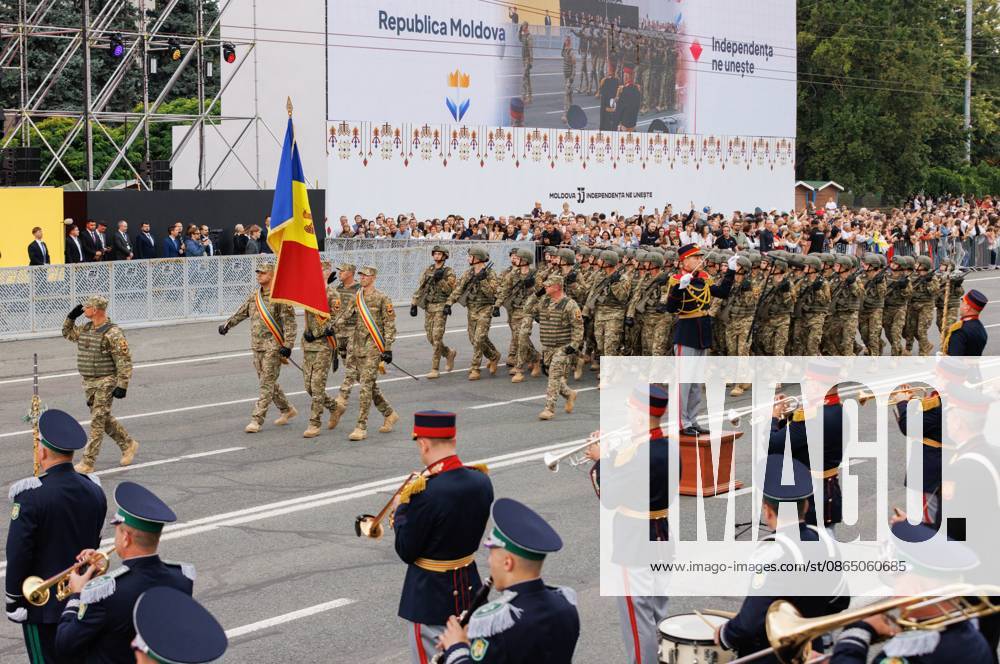Moldova Independence Day 9230032 27.08.2026 Moldovan servicemen march during the military parade during Moldova s Independence Day celebrations in Chisinau, Moldova. Stringer Sputnik Chisinau Moldova