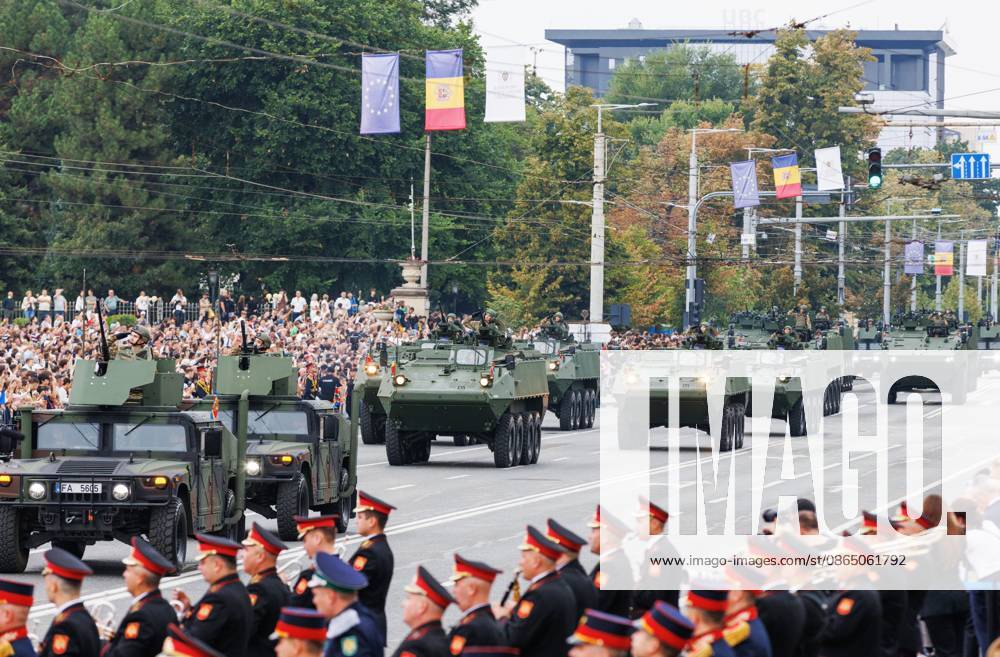 Moldova Independence Day 9230031 27.08.2026 Armoured vehicles take part in the military parade during Moldova s Independence Day celebrations in Chisinau, Moldova. Stringer Sputnik Chisinau Moldova
