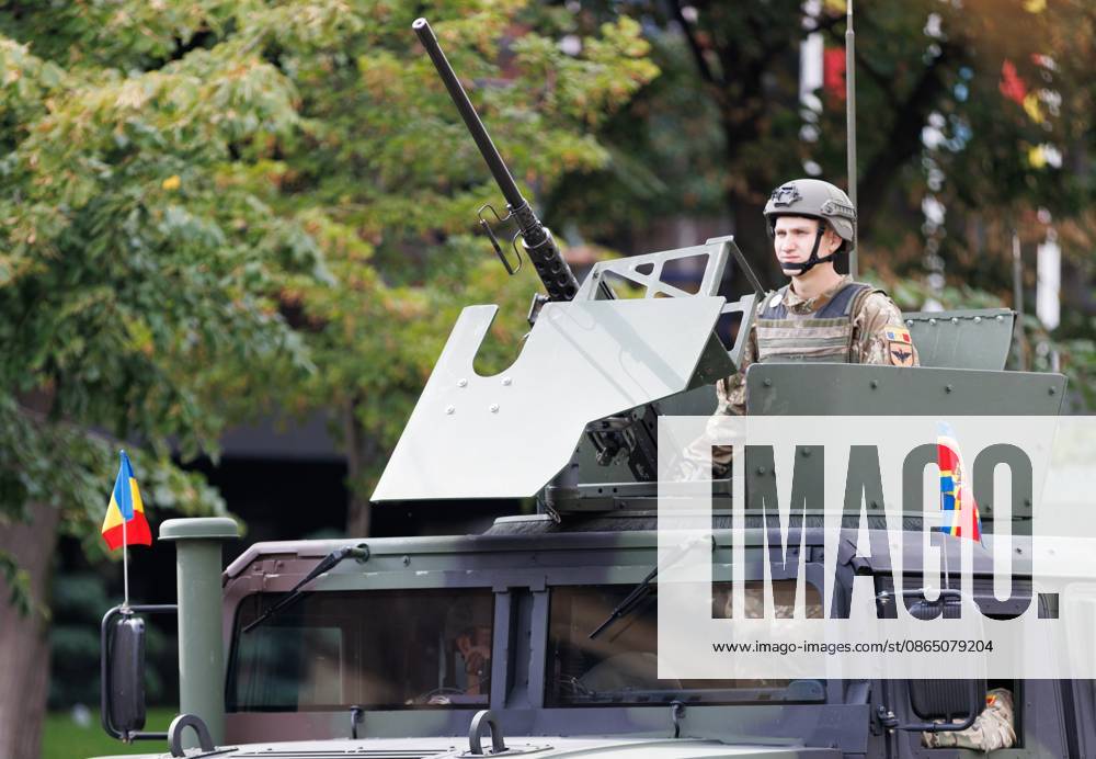 Moldova Independence Day 9230207 27.08.2026 A Moldovan serviceman rides atop a High Mobility Multipurpose Wheeled Vehicle (HMMWV or Humvee) during a military parade during Moldova s Independence Day celebrations in Chisinau, Moldova. Sputnik Chisinau Moldova