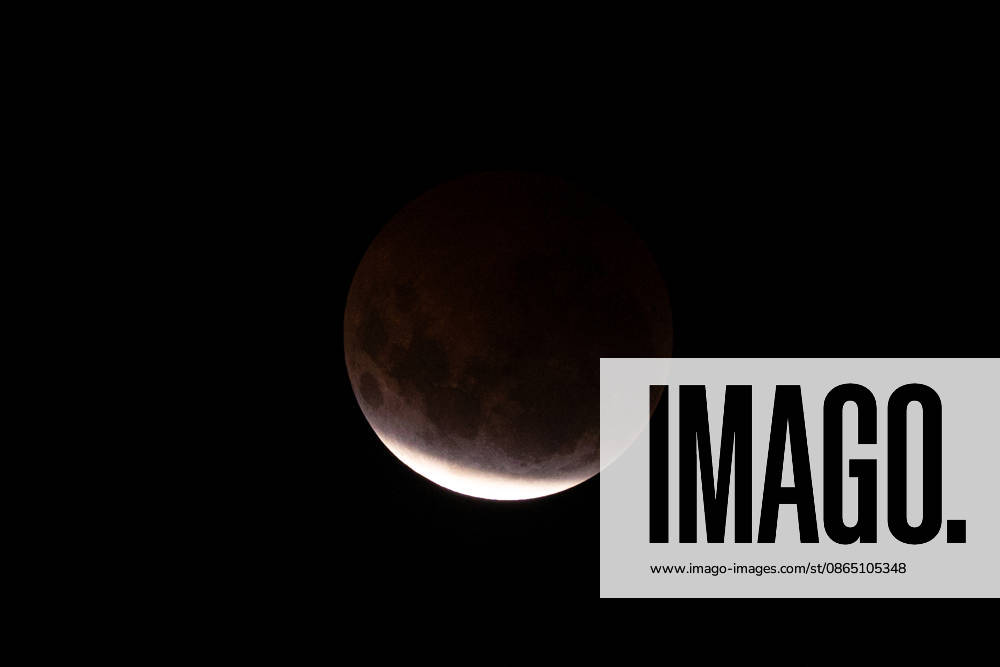 Partial lunar eclipse over Sao Jose do Rio Preto, Brazil The Moon appears reddish as it passes through Earth s shadow during a partial lunar eclipse observed in Sao Jose do Rio Preto, Sao Paulo, Brazil, in the early hours of August 28, 2026. Sao Jose do Rio Preto Sao Paulo Brazil