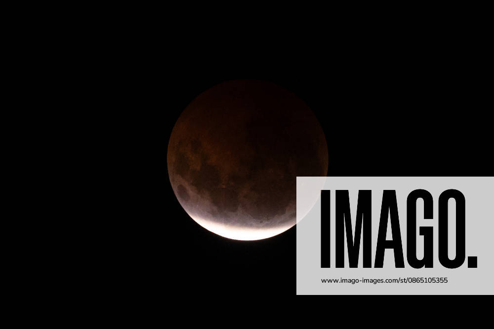 Partial lunar eclipse over Sao Jose do Rio Preto, Brazil The Moon appears reddish as it passes through Earth s shadow during a partial lunar eclipse observed in Sao Jose do Rio Preto, Sao Paulo, Brazil, in the early hours of August 28, 2026. Sao Jose do Rio Preto Sao Paulo Brazil