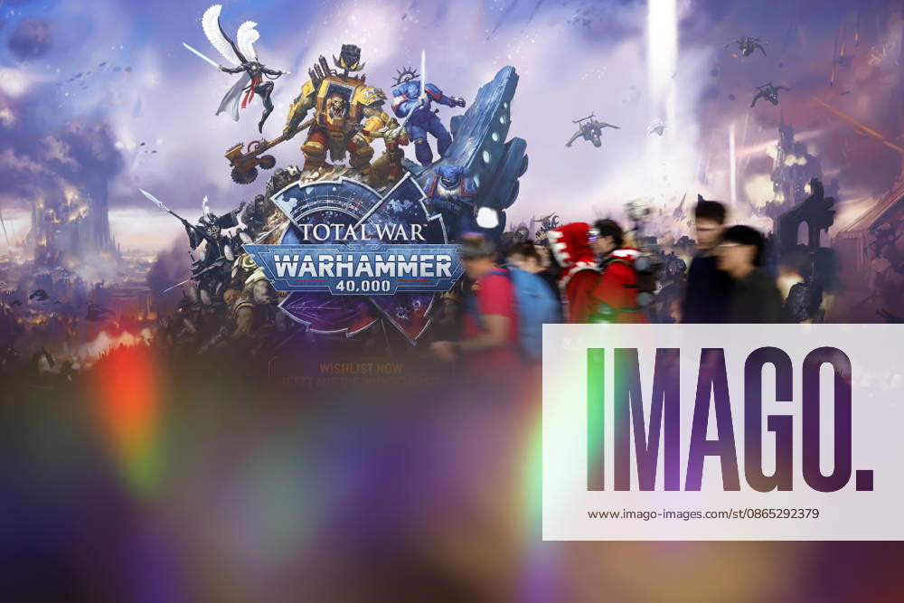 Eine Werbung für das Computerspiel Total War: Warhammer 40.000 zu sehen auf der weltgrößten Computerspielmesse Gamescom 26 in der Koelnmesse. (Themenbild, Symbolbild) Köln, 30.08.2026 NRW Deutschland