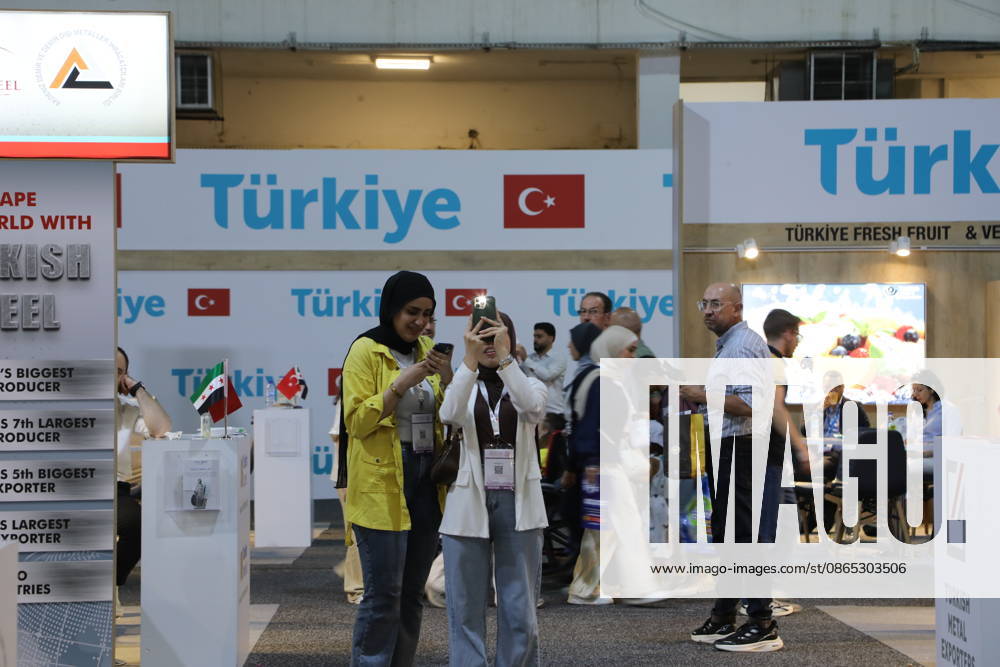 63rd Damascus International Fair DAMASCUS, SYRIA - AUGUST 30 : Turkish companies show interest in the 63rd Damascus International Fair held in Damascus, displaying their products and services across 33 stands in various sectors including construction, food, chemicals, technology, energy, and industry on August 30, 2026 in Damascus, Syria. Hisam Hac Omer Anadolu Damascus Suriye. Editorial use only. Please get in touch for any other usage.