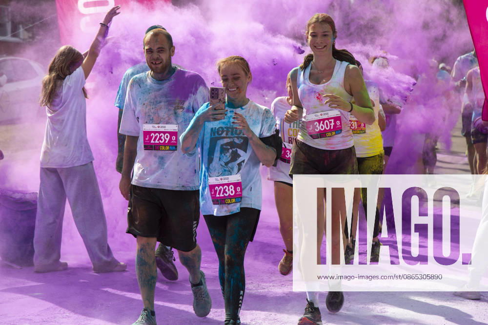 Jurmala, Latvija: People take part in the Color Run in Jurmala, Latvia, Aug. 30, 2026. The 5 km race was held in Jurmala. Jurmala Latvija - ZUMAp305 20260830_zip_p305_017