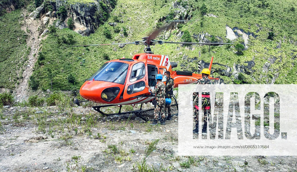 Rescue teams commence rescue work in coordination with Nepali authorities Kathmandu Nepal , Aug 30 (ANI): Rescue team members board a chopper to commence rescue work in coordination with Nepali authorities following the massive flood in regions of Nepal, on Sunday. (Local Authorities ANI Photo) Kathmandu Nepal