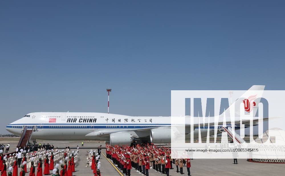 Chinese President Xi Jinping s plane lands in Bishkek for the Shanghai Cooperation Organization Summit and a state visit to Kyrgyzstan on August 30, 2026 in Bishkek, Kyrgyzstan.